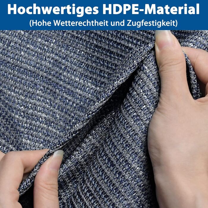Кемпінговий килимок UISEBRT HDPE для намету, дихаючий, з сумкою та кілочками, синьо-сірий, різні розміри, зовнішній тент для кемпінгу
