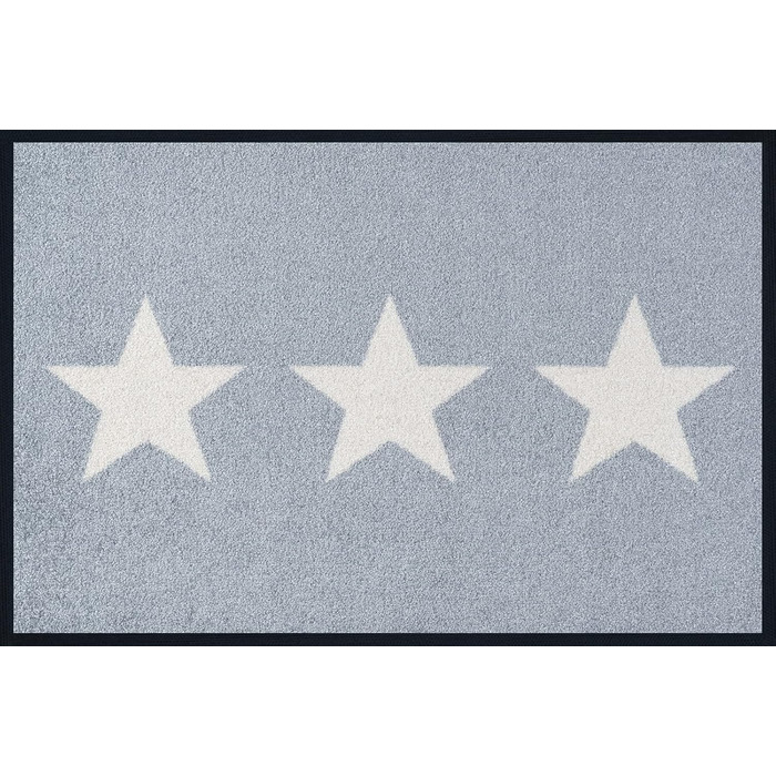 Килимок для підлоги wash+dry Stars сірий 40x60 см, для внутрішнього та зовнішнього використання, праний