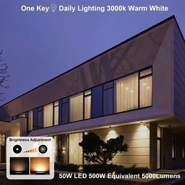 RGB LED прожектори для вулиці з пультом, 2 шт., 5000 Лм, диміруємі, кольорова підсвітка, тепле біле світло 3000K, IP66 водонепроникні, для саду, зовнішнього освітлення