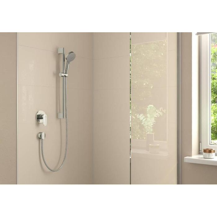 Душовий набір hansgrohe Vernis Blend, економний, з ручною лійкою на 2 режими, шлангом і стійкою 65 см, хром