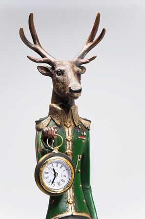 Декоративний настільний годинник Kare Design у вигляді собаки Gentleman Deer, багатокольоровий, 65x13x11 см