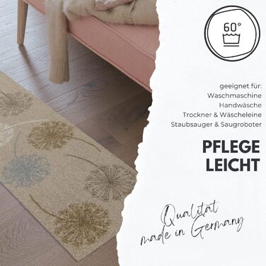 Килимок для підлоги Salonloewe Pure Style Wavy Lines, кольоровий, 75x120 см, праний, протиковзкий, доріжка для дому, хвилястий візерунок