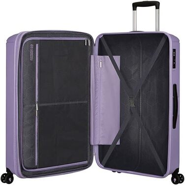 Валіза American Tourister Sunside Spinner L розширювана, 77 см, 106/118 л, чорна або лавандова, поліпропілен, на 4 колесах