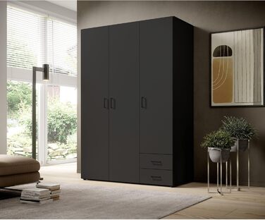Шафа Stella Trading BASE 3-дверна, біла, 80x177x52 см, універсальна, класичний дизайн