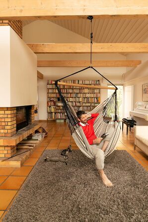 Кріплення La Siesta CasaMount Black для підвісних крісел і гамаків, універсальне, чорне, для різних поверхонь