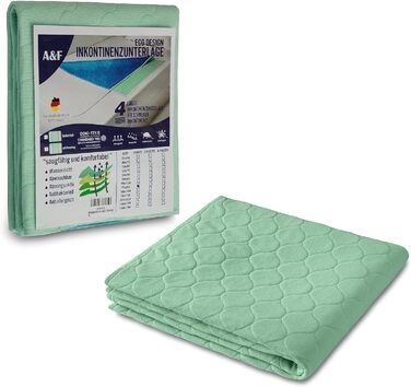 Підкладка для інконтиненції A&F 100x135 см, 4 шари, до 26280 мл/м², багаторазова, прана, захисна підкладка на матрац для дорослих ліжок