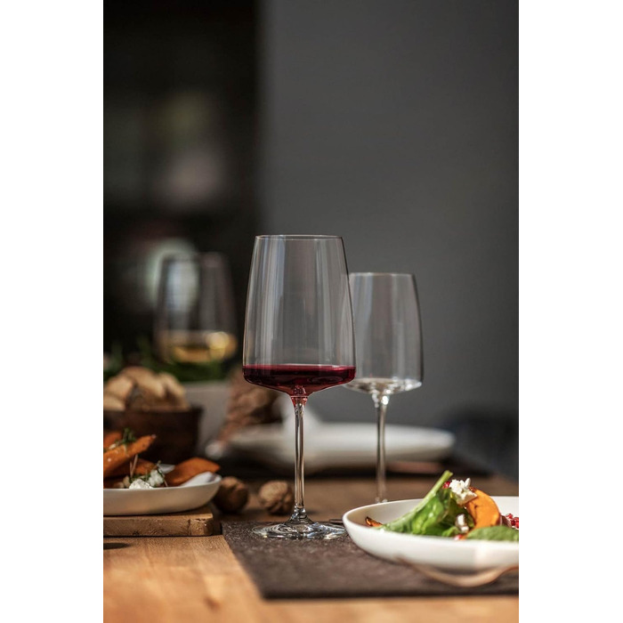 Набір склянок Zwiesel Glas Vivid Senses, 8 предметів: келихи для вина 535 мл та універсальні склянки 500 мл, лімітована серія у подарунковій коробці, для вина і води, можна мити в посудомийній машині