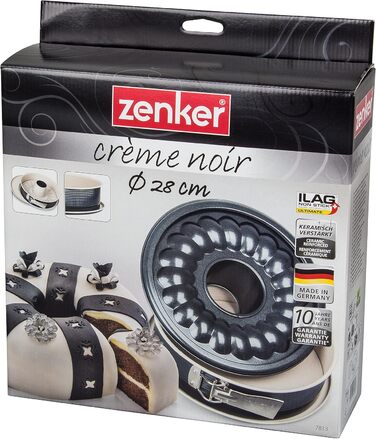 Роз'ємна форма для випікання Zenker Crème Noir, 29 см, 2 дна, нержавіюча сталь, антрацит/кремова