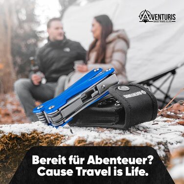 Мультитул AVENTURIS® – багатофункціональний інструмент для велосипеда та туризму, подарунок для чоловіків, зелений або синій, персоналізований