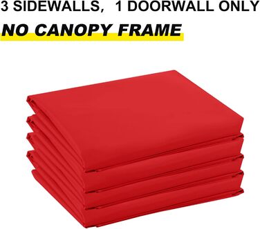 Бічна стінка для намету ABCCANOPY SunWall 3x3 м, 4 шт, червона, для шатра, універсальна, для вулиці