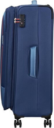 Валіза American Tourister Pulsonic Spinner L 81 см, розширювана, 113/122 л, синя (Combat Navy), для подорожей