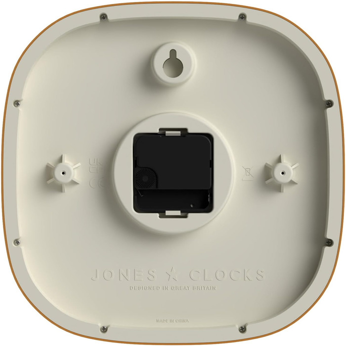Квадратний ретро настінний годинник JONES CLOCKS Sprite з акрилу, м'ятний 25x25 см, жовтий