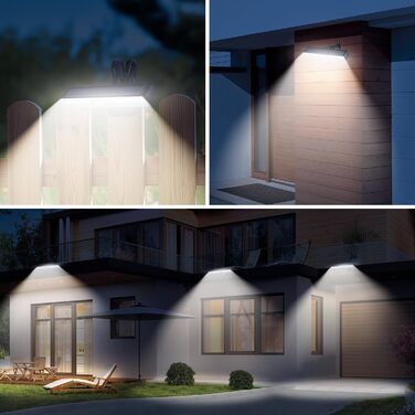 Сонячні LED лампи LEKIA для вулиці з датчиком руху, 2 шт, 36 LED, 6000K, настінні, 2 способи монтажу