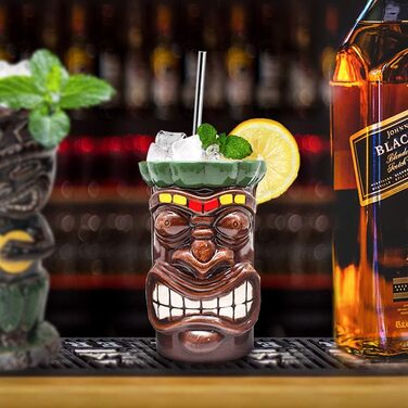Набір керамічних Tiki чашок для коктейлів, 4 шт, гавайська вечірка, преміум якість
