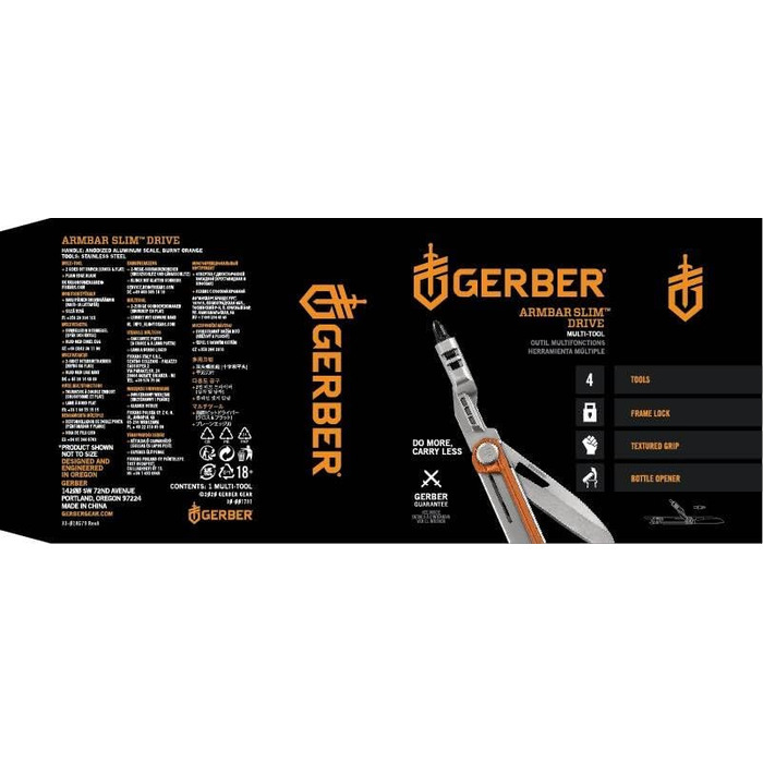 Складаний ніж Gerber Slim Drive, помаранчевий, туристичний