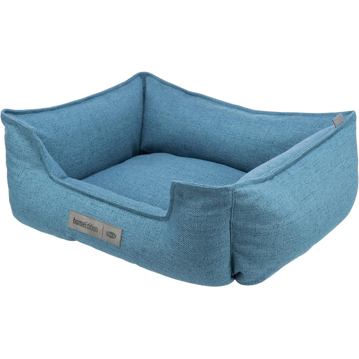 Ліжко для собаки TRIXIE Talis 60×50 см, синє, нековзке, знімний чохол, для середніх порід, м'який текстиль