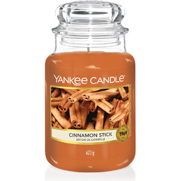 Ароматична свічка Yankee Candle у склі, велика, Cinnamon Stick, до 150 годин горіння, ідеальний подарунок для жінок
