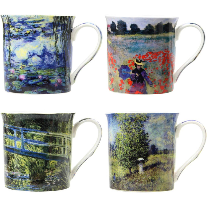 Набір чашок Lesser & Pavey з порцеляни Monet, різнокольорові, 4 шт.