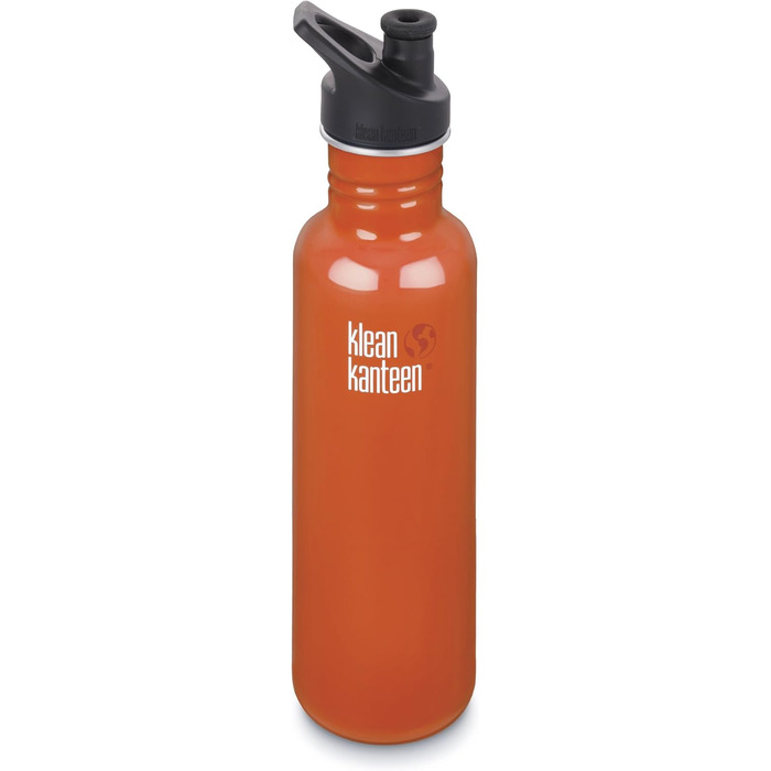 Пляшка з нержавіючої сталі Klean Kanteen з спортивною кришкою, оранжева
