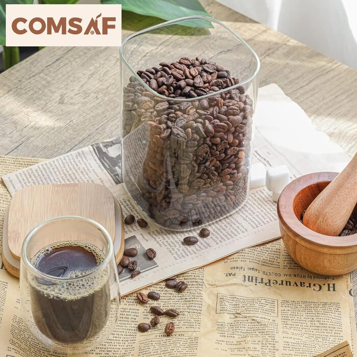 Банки для зберігання ComSaf, 4 розміри, з кришкою