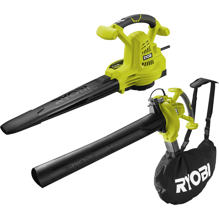 Електричний садовий пилосос-воздуходув RYOBI 2800 Вт RBV2800CSV, об'єм повітря 14 м³/хв, у коробці