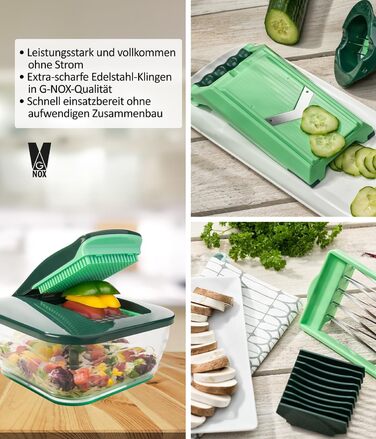 Мультифункціональна овочерізка Genius Nicer Dicer Chef 34-в-1 з томаторізкою, скляною чашею, для нарізки овочів, спіралей, скибок, соломки, джулієн