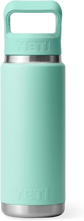 Термос пляшка YETI Rambler C з трубочкою, вакуумна нержавіюча сталева фляга 769 мл (Seafoam)