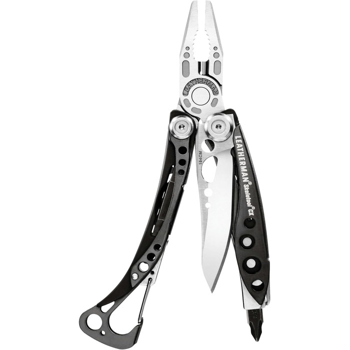 Мультитул Leatherman Skeletool CX 7-в-1 для кемпінгу та виживання, нержавіюча сталь, чорний