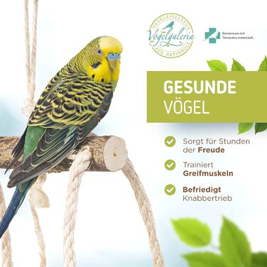Підвісний ігровий майданчик для птахів Vogelgaleria з багатьма жердочками – іграшка для хвилястих папуг, корел та інших домашніх птахів