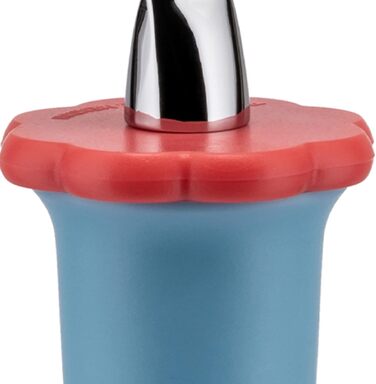 Пробка для пляшки Alessi ANNA STOP 2, EVA, хромований замак, 4 см, блакитна