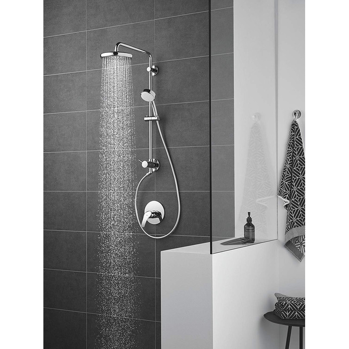 Верхній душ Grohe Tempesta 210, хромований, сучасний дизайн