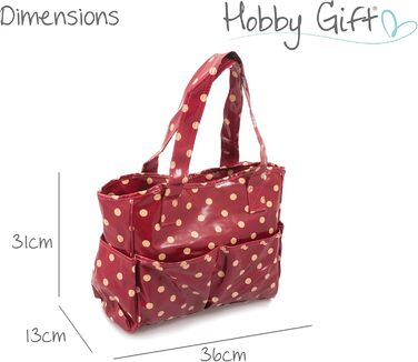 Бавовняна сумка для рукоділля Hobby Gift, червона, 14x36,5x30 см