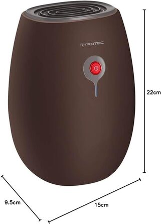 Осушувач повітря TROTEC TTP 1 E електричний, 0,22 л/день, для приміщень до 5 м² (12,5 м³), коричневий