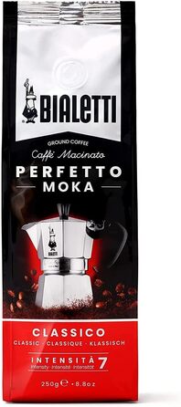 Френч-прес Bialetti Preziosa для кави і чаю, 1 л, скло та нержавійка, для 8 чашок, комплект із кавою Perfetto Moka Classico
