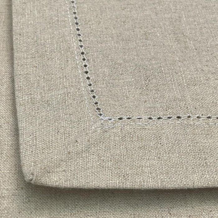 Набір лляних серветок Sweet Needle 12 шт, натуральний льон, 50x50 см, преміум-якість, європейський льон, багаторазові, для кухні, весілля, ресторану та щоденного використання