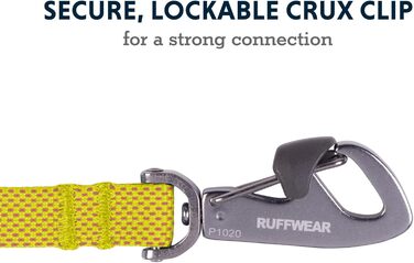 Повідок для собак RUFFWEAR Hi & Light, міцний, із вбудованою сумкою та надійним замком Crux-Clip, компактний, Lichen Green