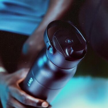 LARQ Bottle PureVis 2 680 мл – Самоочищувальна пляшка для води з UV-C LED та додатком для контролю рідини, подвійна ізоляція, нержавіюча сталь, багаторазова, 2 роки гарантії, Obsidian Black