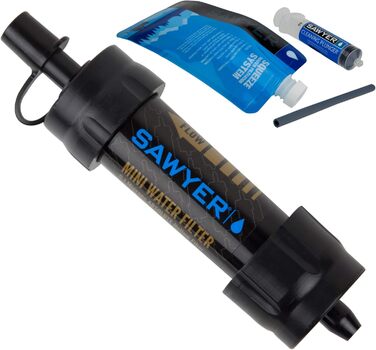 Міні-фільтр для води Sawyer PointONE для туризму, видаляє 100% мікропластику та 99,99999% бактерій