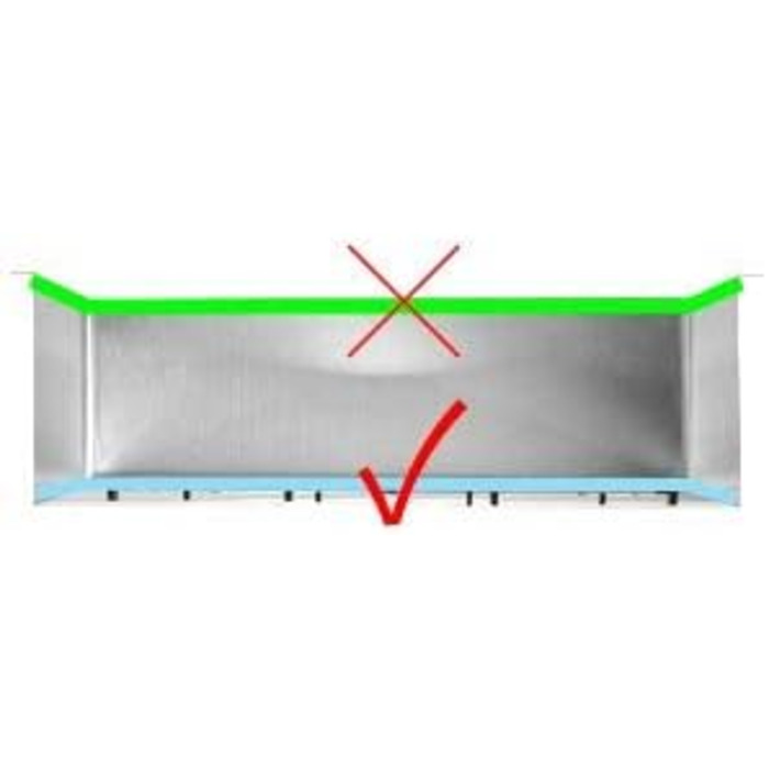 Захисна решітка для мийки Zeesink 60x34 см, кухонна решітка для захисту дна, підставка під посуд, для кухонної мийки