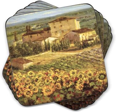 Підставки під чашки Pimpernel Tuscany, набір 6 шт., пробка, декор Тоскана