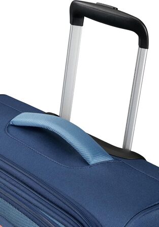 Валіза American Tourister Pulsonic Spinner L 81 см, розширювана, 113/122 л, синя (Combat Navy), для подорожей