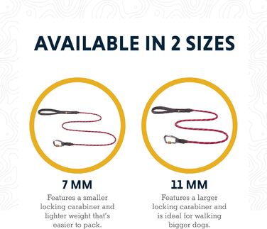 RUFFWEAR Knot-a-Leash — світловідбивний повідок для собак із мотузки, карабін, 1,5 м, 7 мм, чорний обсидіан, розмір S, рожевий гібіскус