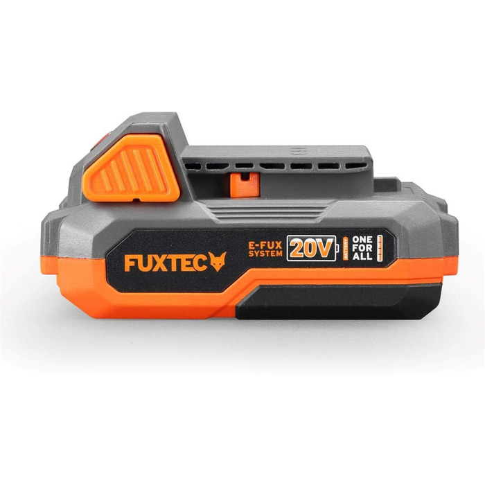 Акумуляторний повітродув FUXTEC 20V FX-E1LB20 з 2 акумуляторами Li-Ion 2Ah та зарядною станцією 2,4A, для саду, доріжок і подвір'я, тиха робота, швидкість до 38 м/с
