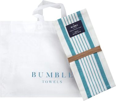 Bumble кухонні рушники з бавовни XL 50x70 см, 6 шт, аква, м'які та міцні, 3 текстури