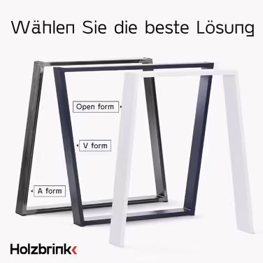 Ніжка столу HOLZBRINK металева біла трапеція 60/80x72см