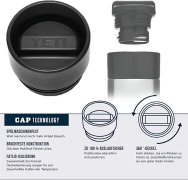 Термос YETI Rambler з кришкою HotShot, 354 мл, нержавіюча сталь