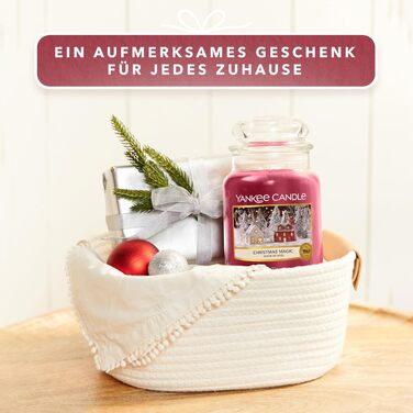 Ароматична свічка Yankee Candle у склі Christmas Cookie, велика, до 150 годин горіння, ідеальний подарунок для жінок
