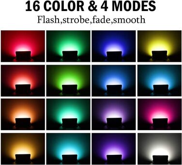 LED прожектори T-SUN 100W, 16 кольорів, IP66, для вулиці та саду, з пультом, набір 2 шт.