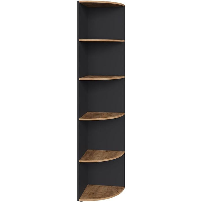 Кутова полиця Vicco Ecki, книжкова, біла/дуб золотий, 30x60 см (антрацит/дуб золотий, 180x40 см)