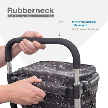 Складаний господарський візок Rubberneck з охолоджувальним відділенням, регульована ручка, чорний